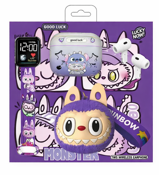 Labubu Wireless Earbuds Gift Set | طقم هدية سماعات لاسلكية لابوبو